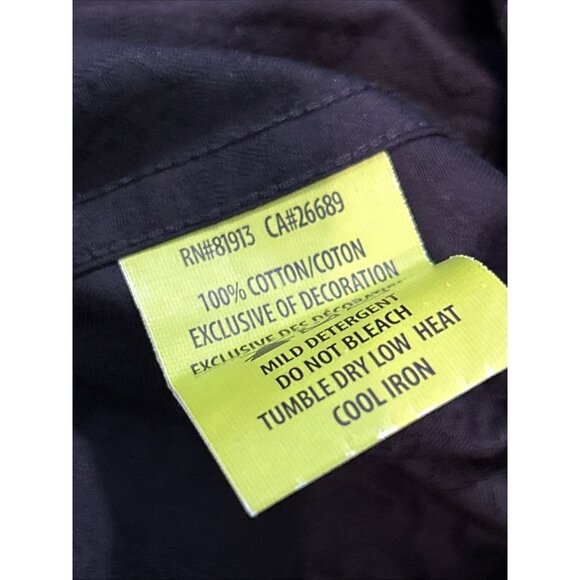 Robert Graham Classic Fit Flip Cuff Shirt Men’s XL Black Pattern - Picture 4 of 7